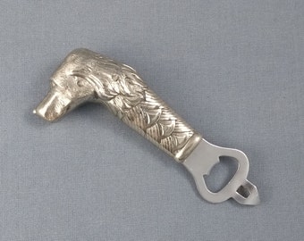 Rare Collectible Art Deco Style Silver Plated Bottle Opener