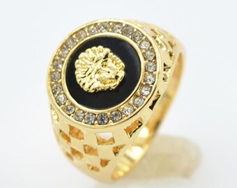 versace ring lion