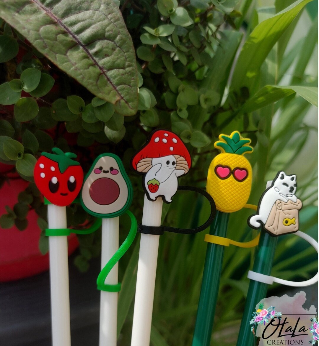 Straw Topper, Straw Buddies, Straw Covers, Straw Charms, Cute Straw