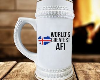 Afi Mug, Afi Beer Stein, Best Afi, Gifts For Afi, Gift For Afi, Iceland Grandfather Mug, Iceland Merch, Icelandic Gifts, Iceland Merchandise