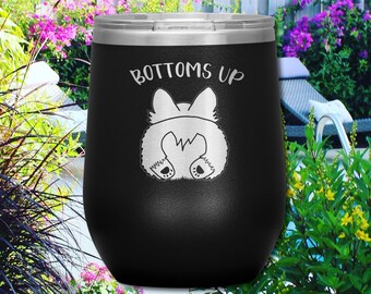 Corgi Wine Tumbler, Corgi Wine Glass, Corgi Wine Glasses, Corgi Stemless Wine Glass, Funny Corgi Gifts, Pembroke Welsh Corgi Gift, Corgi Cup