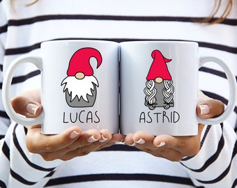 Personalized Gnome Mug, Personalized Gnome Coffee Mug, Personalized Gnome Coffee Cup, Custom Gnome Cup, Gnome Name Mug, Gnome With Name Mug