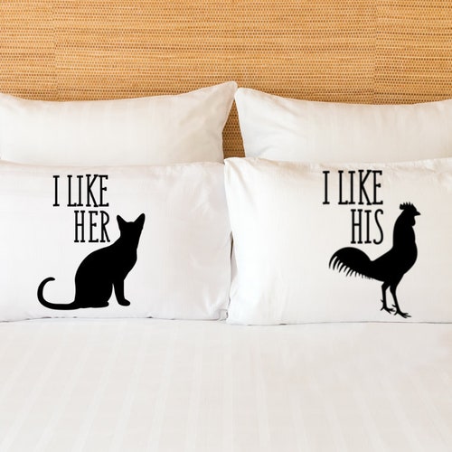 Funny Pillow Covers Funny Pillowcases Couples Gift Set Etsy