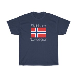 Reality Glitch Norway Flag T-Shirt - Men's Crew Neck, 100% Cotton, Pre-Shrunk