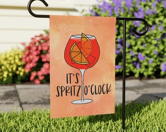 Spritz Garden Flag, Spritz Yard Flag, Happy Hour Garden Flag, Spritz Sign, Cocktail Garden Flag, Drinking Flags, Italian Garden Flag