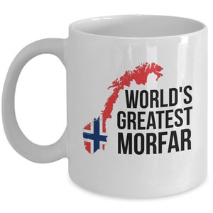 Morfar Mug - Norwegian Coffee Cup - Norwegian Coffee Mug - Norway Coffee Mug - Norway Coffee Cup - Norway Gifts - Norwegian Christmas Gifts