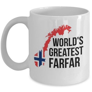 Farfar Mug - Norwegian Coffee Cup - Norwegian Coffee Mug - Norway Coffee Mug - Norway Coffee Cup - Norway Gifts - Norwegian Christmas Gifts