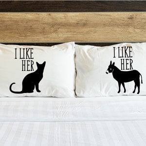 Lesbian Pillowcases, Lesbian Bedroom Decor, Funny Lesbian Gift, Lesbian Couple Gift, Lesbian Valentine&#39;s Day Gift, Lesbian Pillow Covers Set