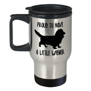Dachshund Mug - Dachshund Travel Mug - Long Hair Dachshund - Funny Dachshund - Dachshund Longhaired - Long Haired Dachshund Gift, Wiener Dog