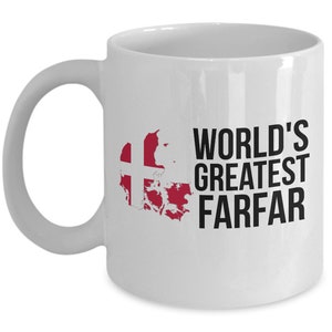 Farfar Mug - Danish Coffee Cup - Danish Coffee Mug - Denmark Coffee Mug - Danish Mug - Danish Gifts - Danish Cup - Danish Gifts For Men