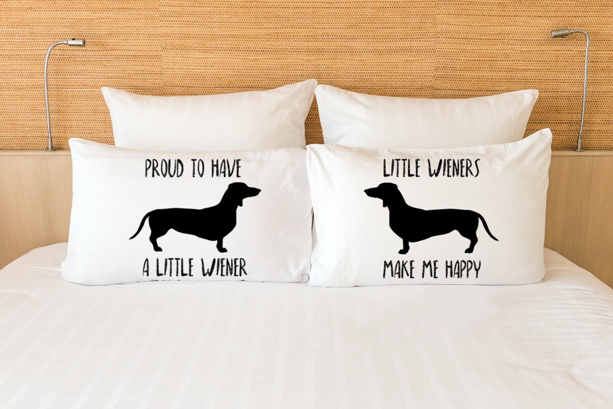 Dachshund Pillowcase Set Dachshund Pillow Case Set Dachshund Etsy