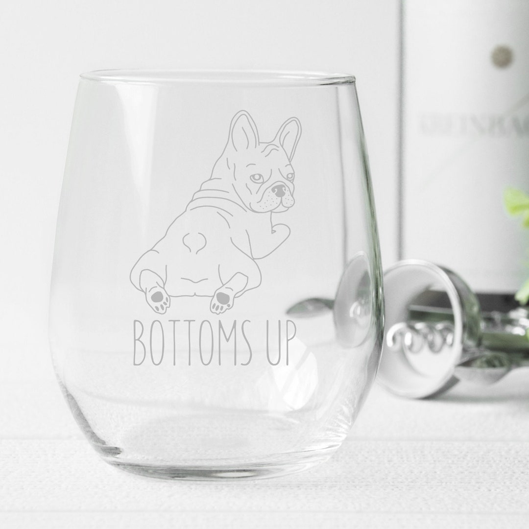 French Bulldog Wine Glass French Bulldog Wine Glasses French Etsy