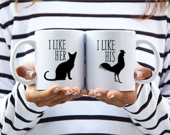 Funny Couples Mugs, Naughty Couple Mug, Vulgar Couple Mugs, Couples Mug Set, Gag Gift For Couples, His and Hers Mug Set, Inappropriate Mugs