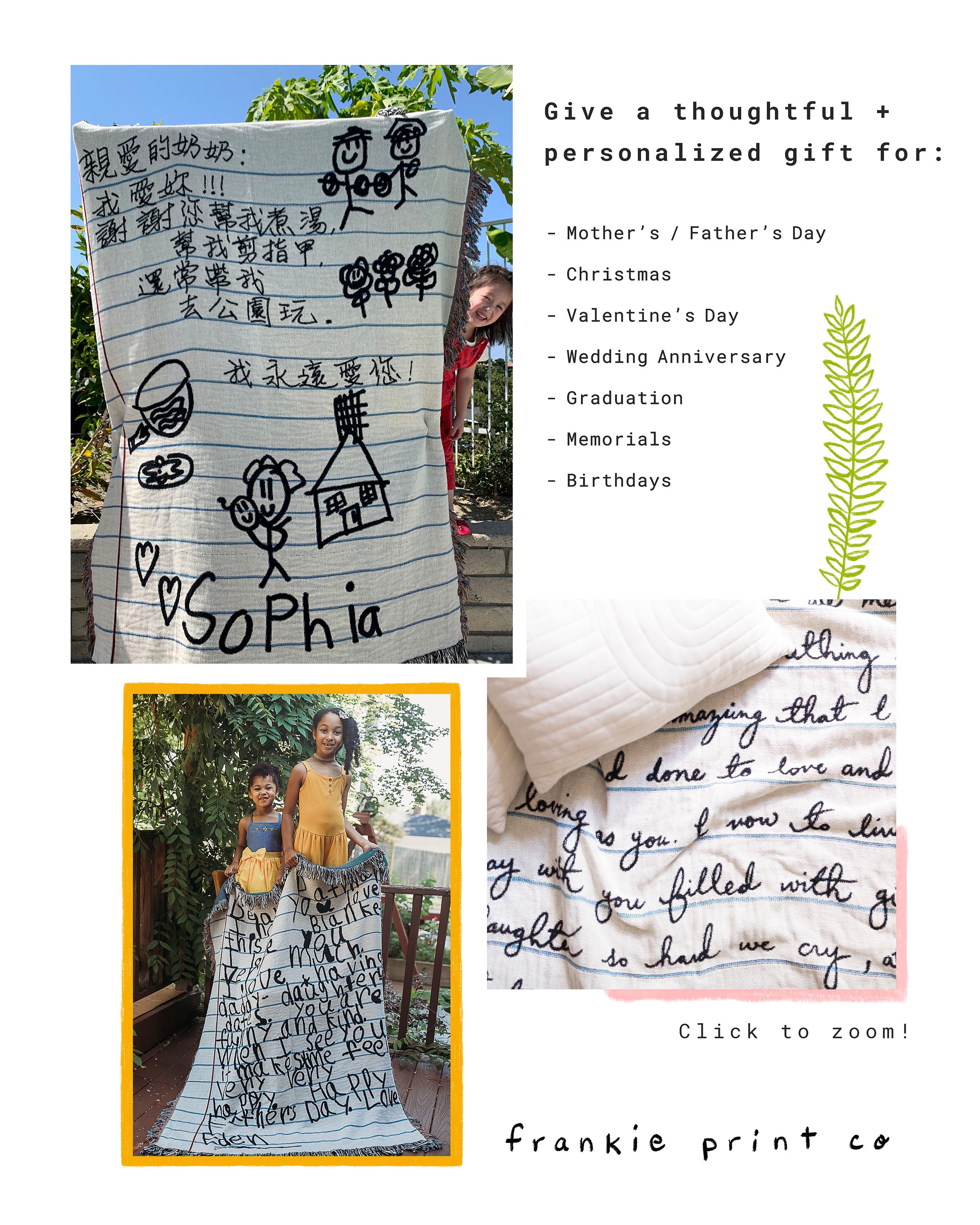 Love Letter Blanket Personalized Gift for Mom Woven Etsy UK