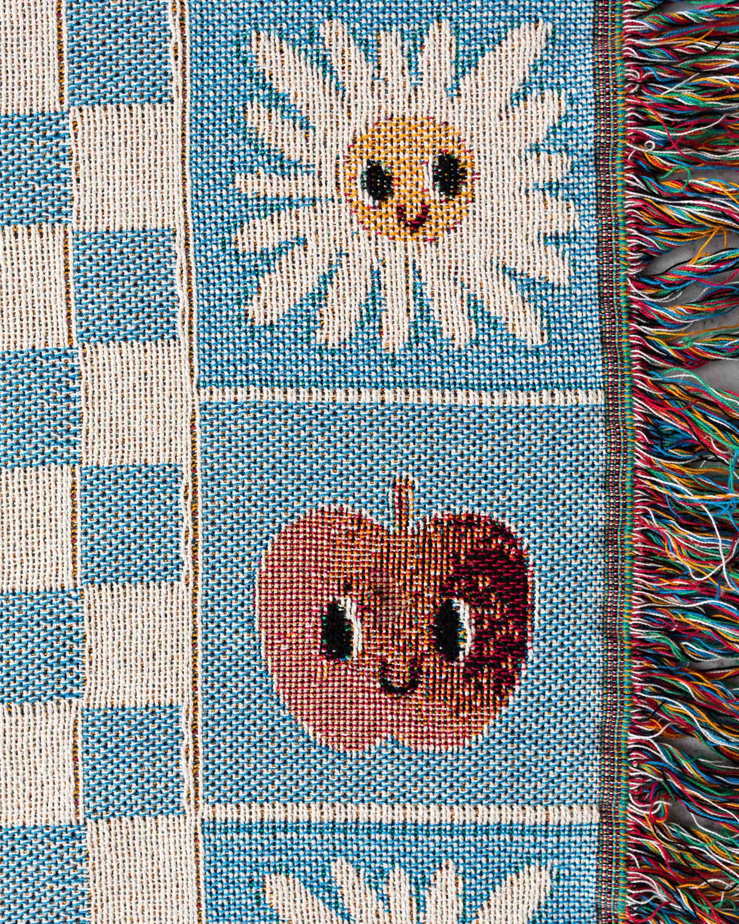 Cute Goose Blanket: Baby Blue Checker Decor, Kawaii Animal Gift, Pastel Farmhouse Country, Cottagecore Kid Bedding, Boy Girl Eclectic Unique
