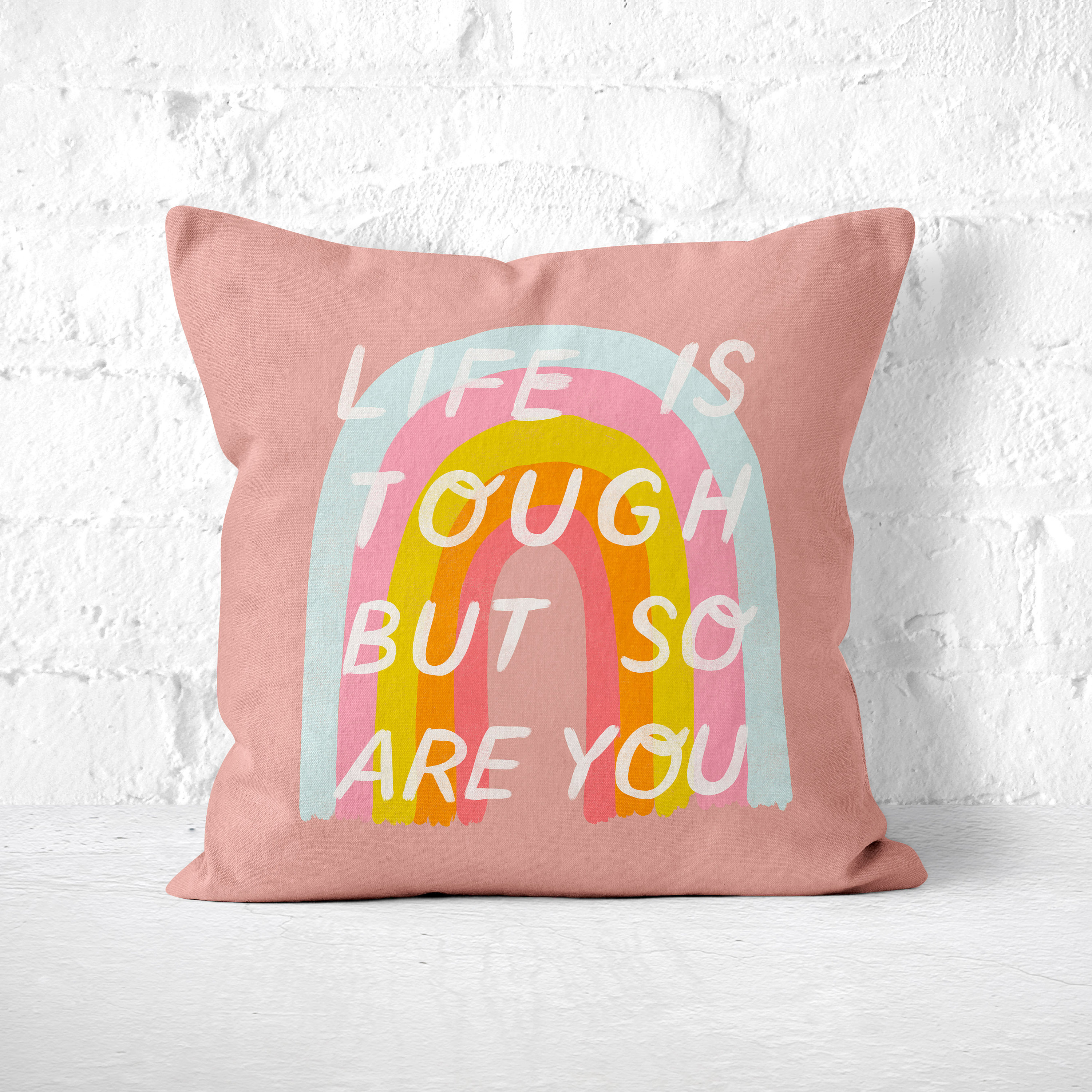 Encouragement Pillow Gift for Her Life is Tough My Darling But So are You Cute Inspirational All-Over Print Premium Pillow Motivational Pillow Cute Saying Pillow Life is Tough Pillow 