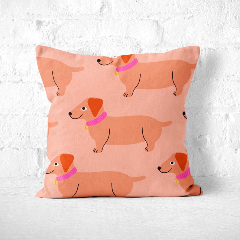 Wiener Dog Pillow Dachshund Decor Sausage Dog Novelty Etsy