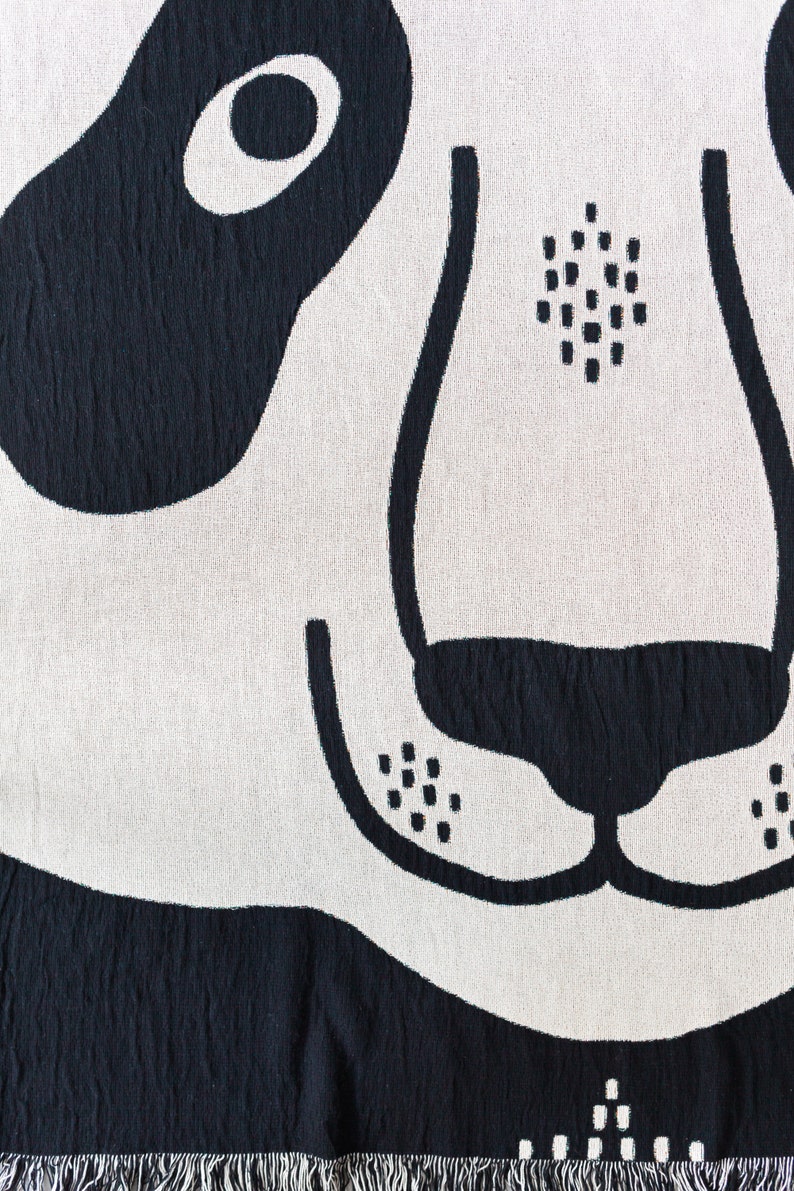 Panda Throw Blanket Woven Cotton Throw for Sofa Cute & Funny Etsy