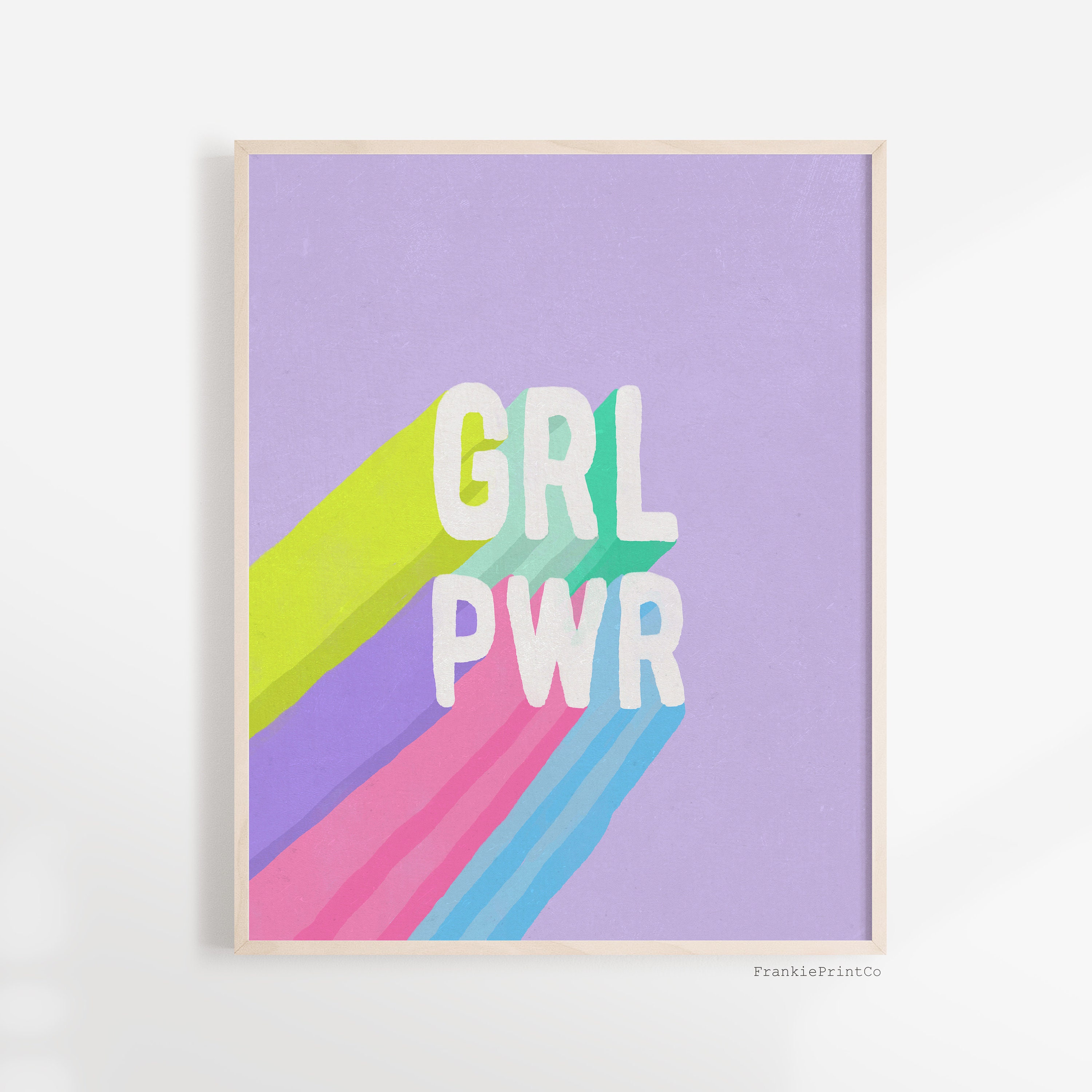 GRL PWR Printable: Girl Power Art Print Feminist Art for | Etsy