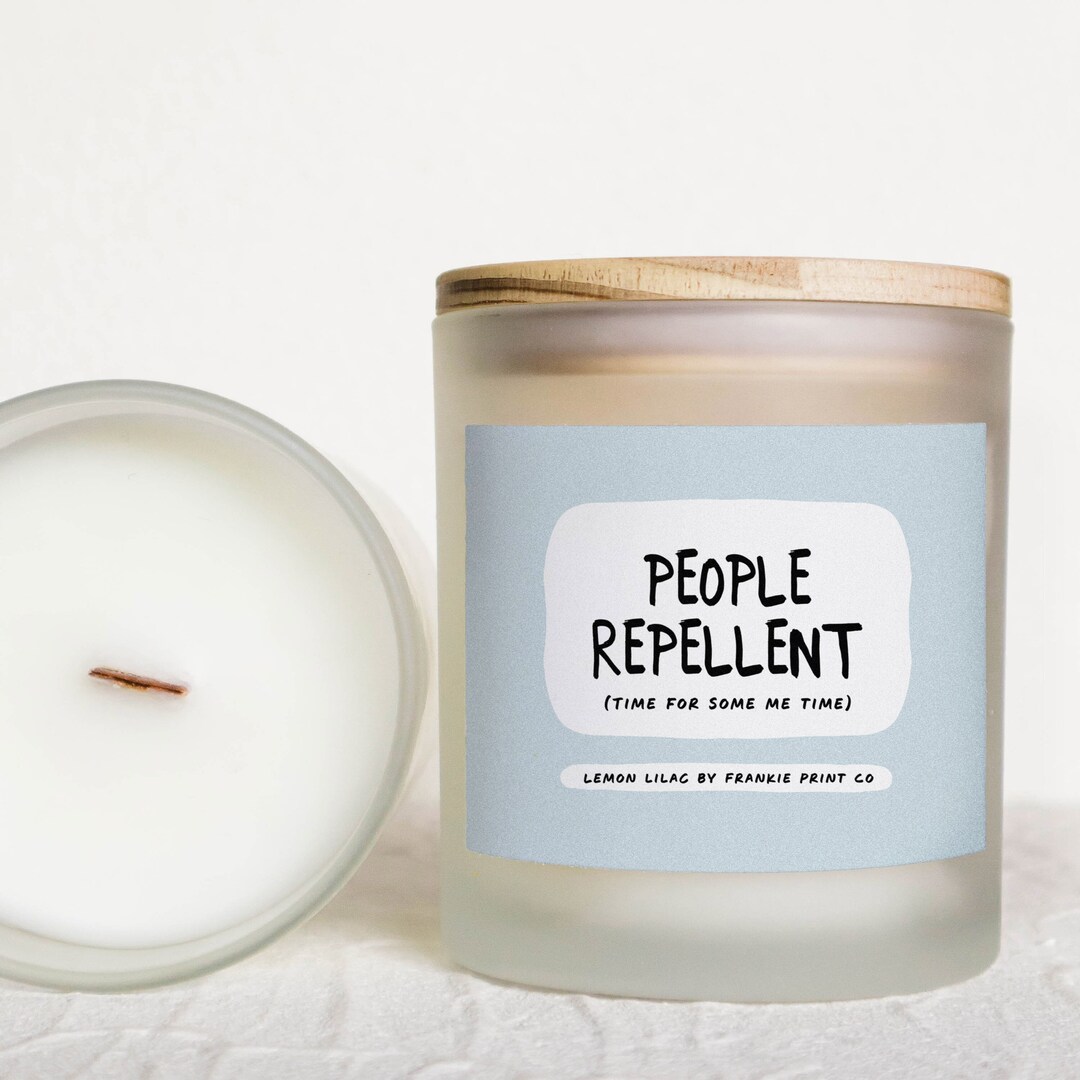 People Repellent Candle Funny Gift for Introvert Self Care Etsy