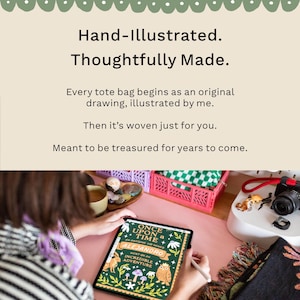May include: A digital tablet displaying a green book cover illustration with the text Once Upon a Time an Awesome Kid Named Alejandro Went on an Incredible Adventure, featuring an owl, mushrooms, and stars, held by a person in a striped shirt.