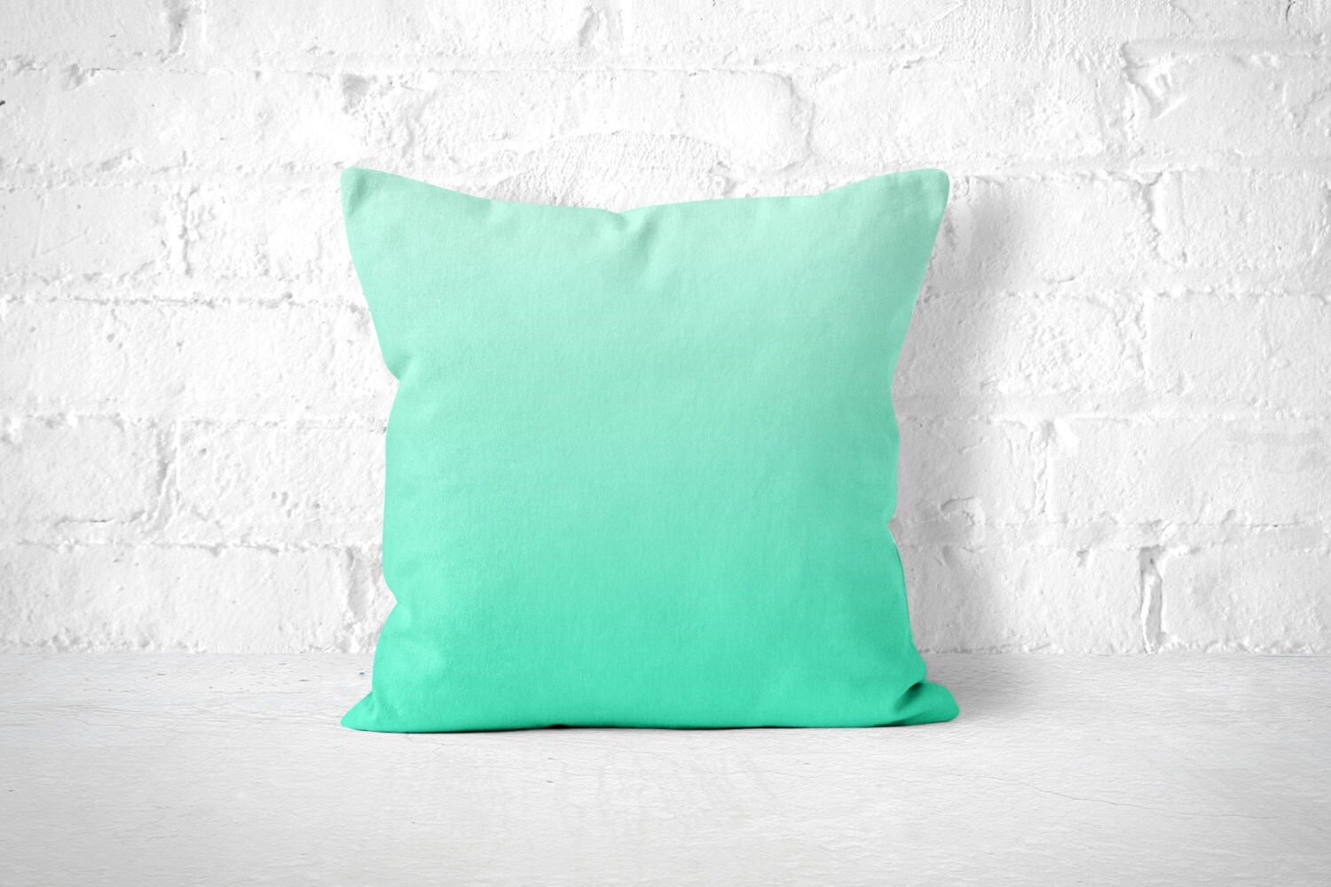 Mint Green Throw Pillow Ombre Throw Pillow Dip Dye Pillow Etsy