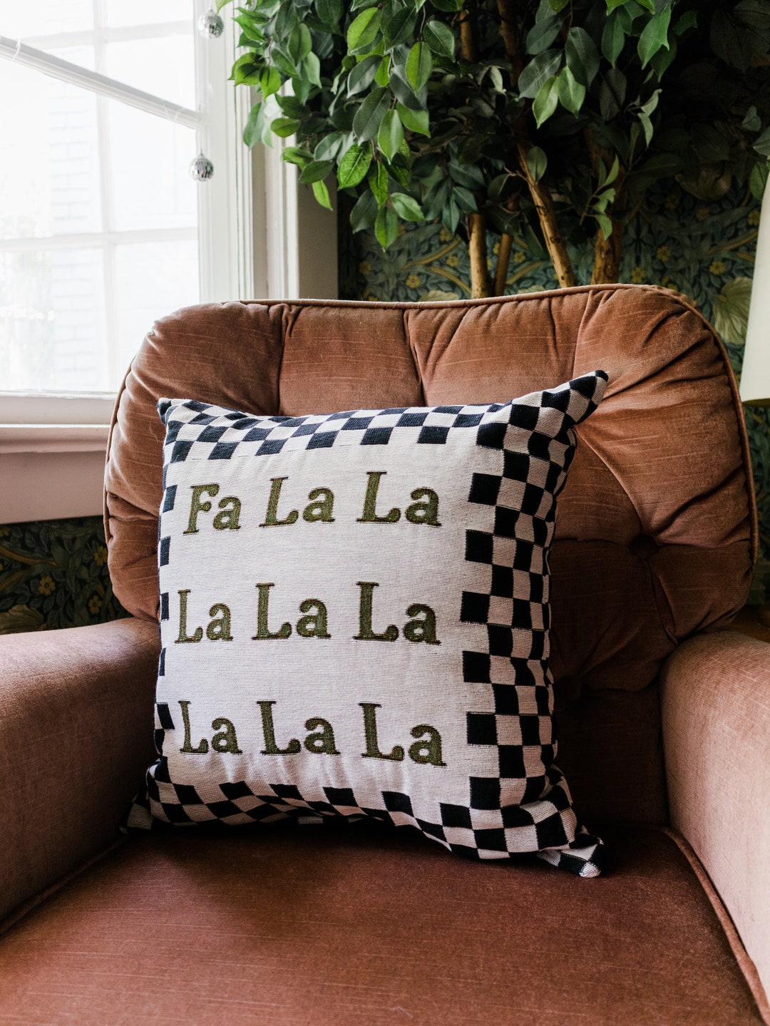 Christmas Pillow: Fa La La Throw Pillow