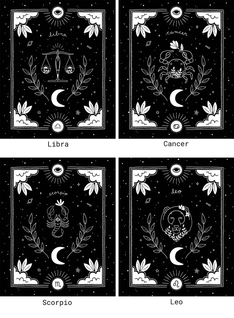 Zodiac Blanket: Horoscope Astrology Gift, Celestial Dorm Bedroom Decor, Cancer Libra Taurus Virgo Sagittarius Leo Gemini Aries Aquarius image 7