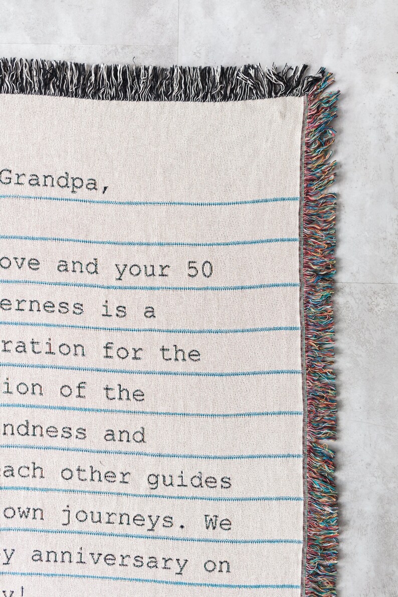 Personalized Love Letter Woven Throw Blanket - Thumbnail 3