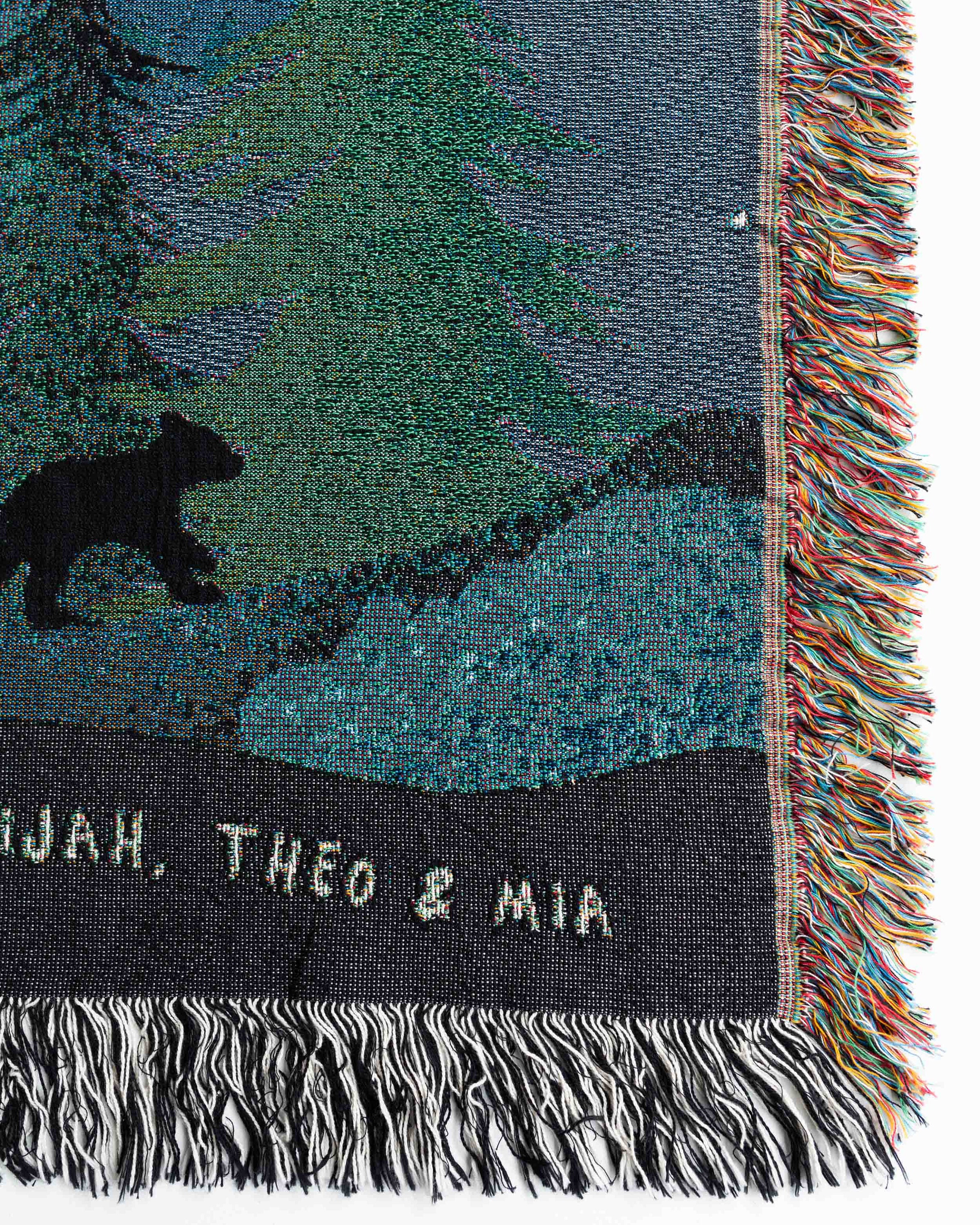 Mom or Dad Gift Blanket: Present from Kids, Fathers Mothers Day, Papa Mama Bear Woven Throw, Unique Thoughtful Birthday, Personalized Custom