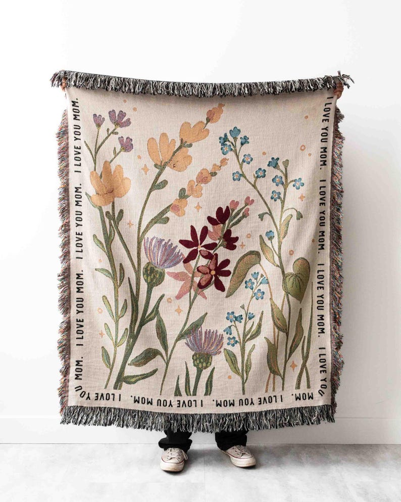 Gift for mom woven blanket
