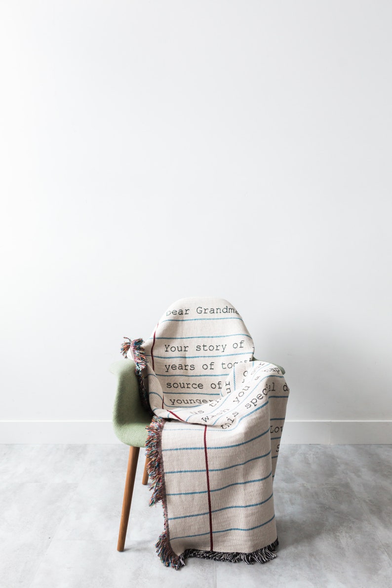 Personalized Love Letter Woven Throw Blanket