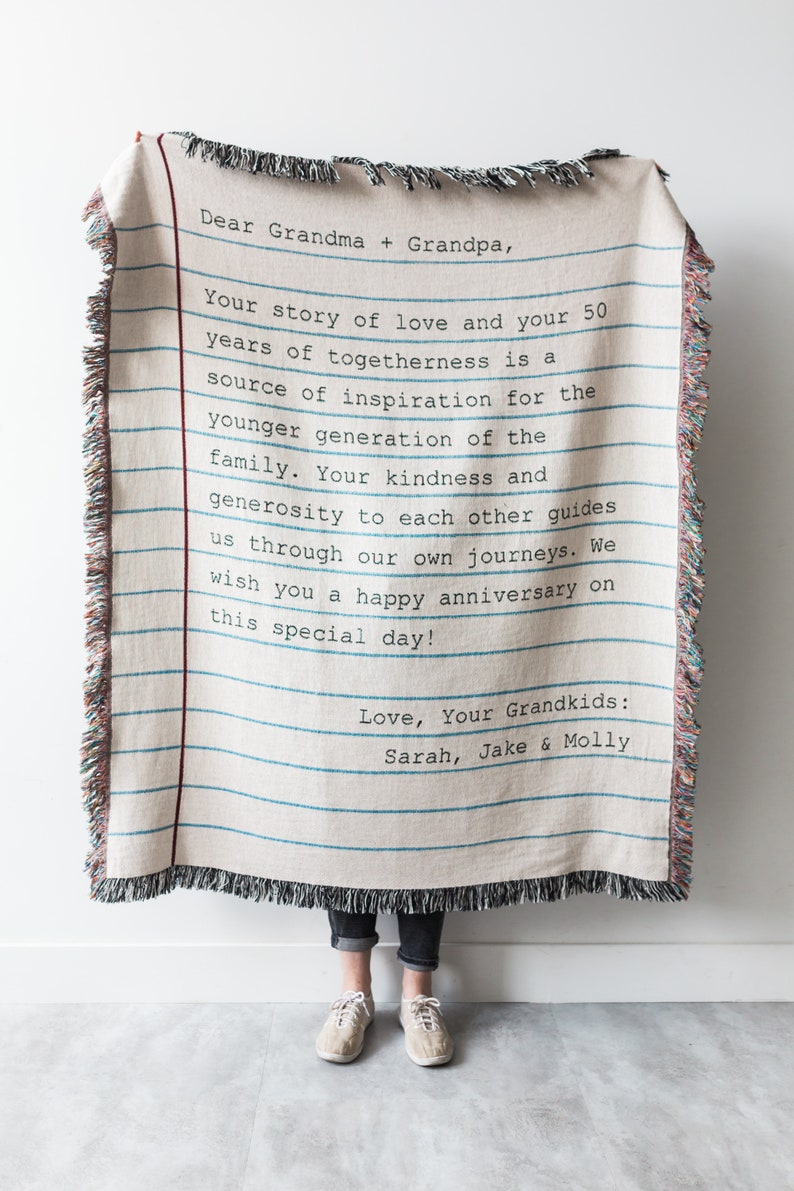 Personalized Love Letter Woven Throw Blanket - Thumbnail 4