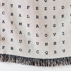 Mom Blanket: Word Search Mother's Day Gift, Puzzle Gift for Mom under 100, Home Decor Woven Textile Birthday Present, Cozy Warm Present image 7