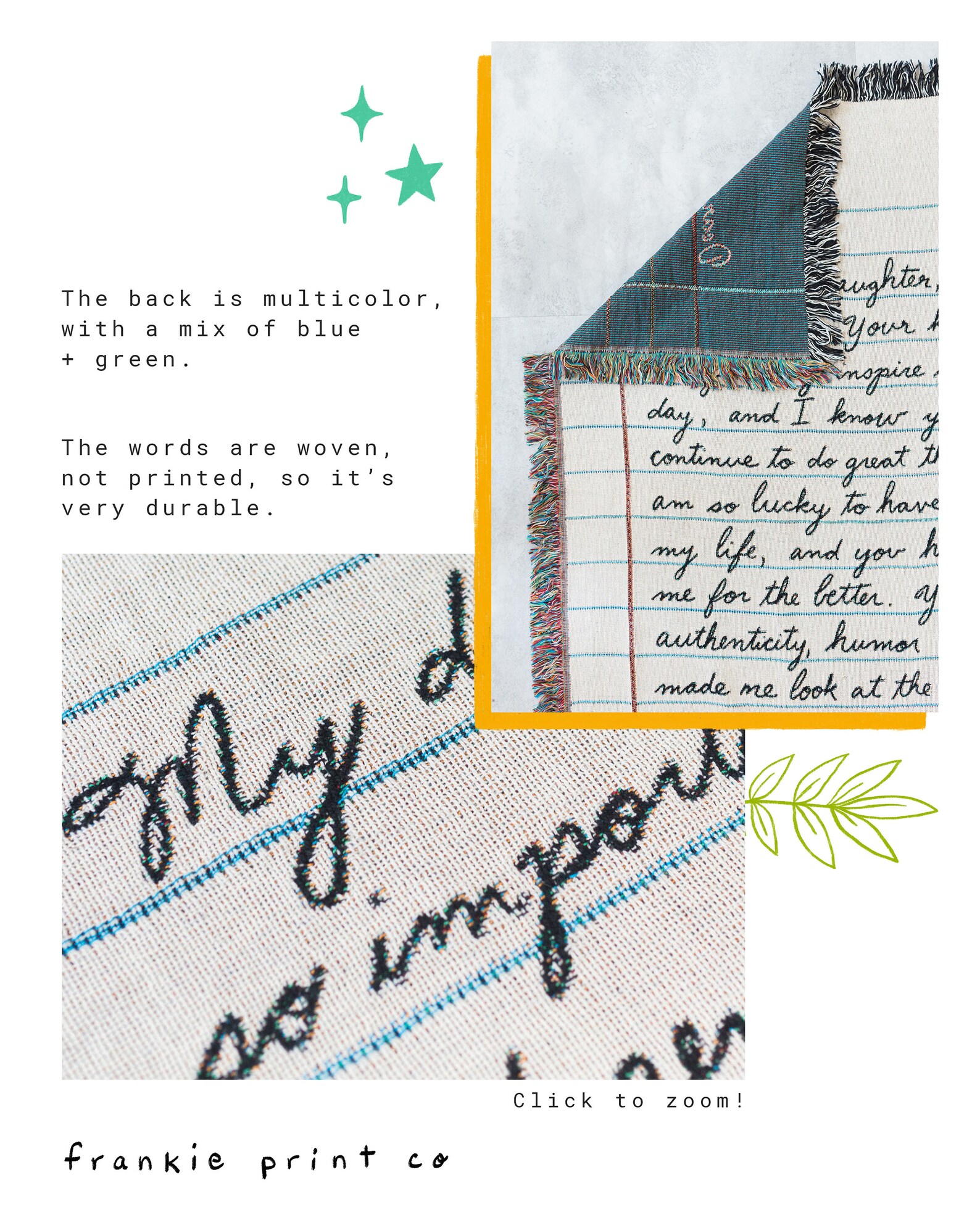 Love Letter Blanket Personalized Gift for Mom Woven Etsy UK