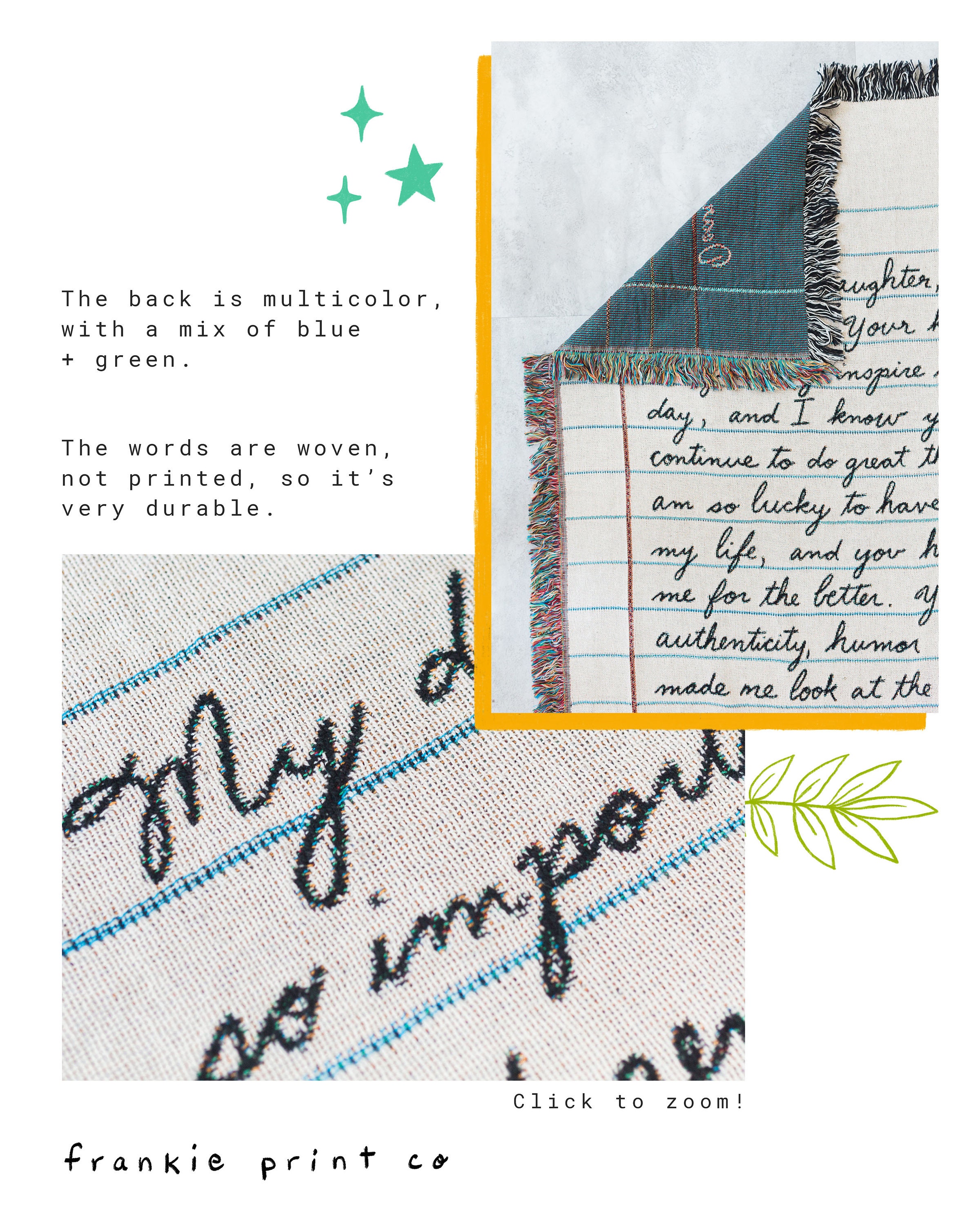 Love Letter Blanket Personalized Gift for Mom Woven Etsy UK