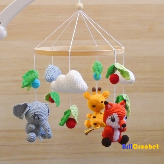 jungle theme baby mobile