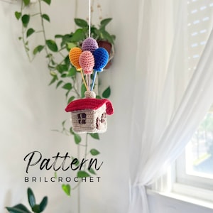 PATTERN Small Balloon House Crochet Amigurumi Gingerbread Fantasy Up House Crochet Home Decor Balloon House Handmade DIY pdf crochet Pattern