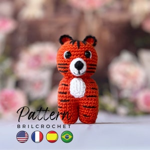 PATTERN Amigurumi Tiger Small Tiger Amigurumi Tiger Crochet Pattern Tiger Toy Tutorial Safari PDF Crochet Pattern Animal