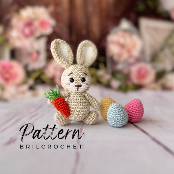 PATTERN Mini Easter Bunny Crochet Pattern Small Bunny Crochet Bunny Pattern Bunny Toy Tutorial easter PDF Crochet Pattern amigurumi Easter