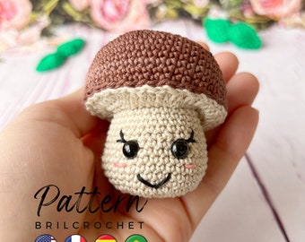 PATTERN Mushroom Crochet Pattern - Small Toy Tutorial, PDF Included - Baby Mobile, DIY Mushroom Amigurumi Plush, Cute Fungi Softies