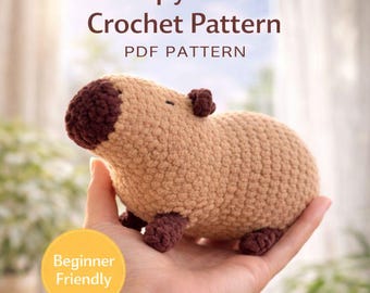 Capibara Amigurumi PDF / Tutorial de juguete de crochet / Patrón para principiantes
