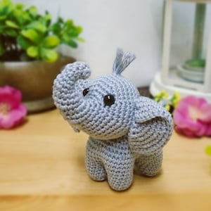 PATTERN Amigurumi Elephant Small Elephant Amigurumi Elephant Crochet Pattern Elephant Toy Tutorial Safari PDF Crochet Pattern Animal image 2