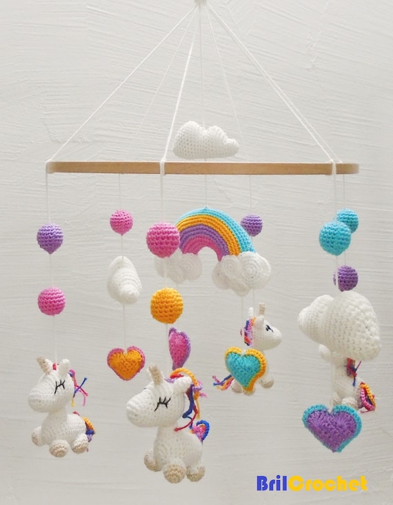 rainbow crib mobile