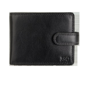 Cartera grande de cuero para hombre PERSONALIZADA/GRABADA/EN RELIEVE con tecnología de bloqueo RFID - En caja de regalo - Las carteras para hombre más vendidas