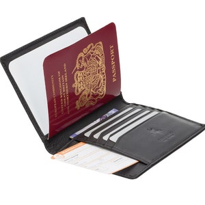 Capa para passaporte personalizada - Carteira de viagem para passaporte de couro - Carteira de viagem para presente personalizada