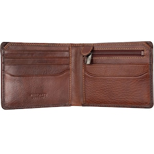 Wallet For Cards Cash and Coins / The Roland Wallet by VISCONTI - Anti RFID Wallet for Men - Luxurious Hand Burnished Tan Leather - AT63