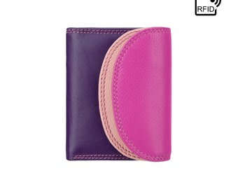 Custom Crosss and Berries Bi-fold Wallet Hair on Hide Black