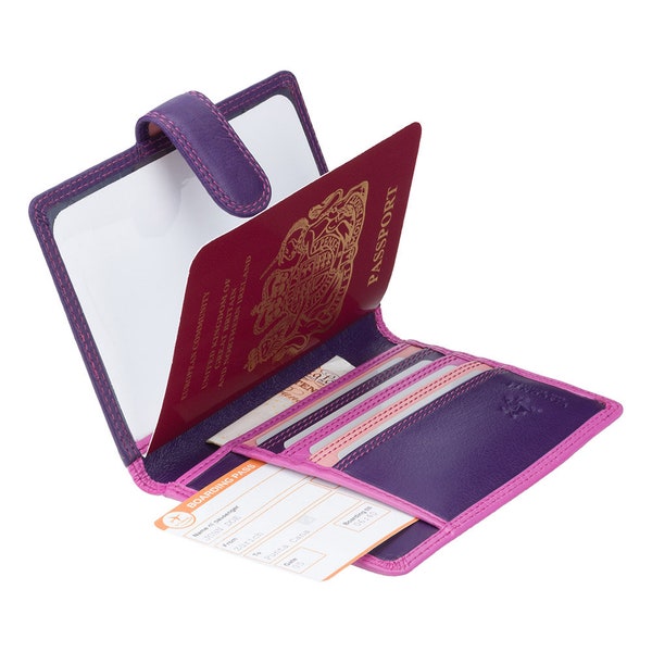 Purple Passport Wallet - Rainbow Collection - Berry - Passport Holder - Card Wallet - Travel Accessories - RB75 - Sumba