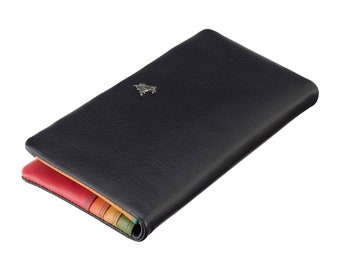 Colorful Purse Wallet - Ladies Wallet - Black - Womens Wallets - Genuine Leather - Button Close Purse - CM70 Anna